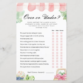 市場のブライダルゲームの上または下