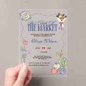 市場のブライダルシャワーから生まれお洒落る アクリル招待状 (インサイチュ (ポータブル))