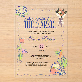市場のブライダルシャワーから生まれお洒落る アクリル招待状