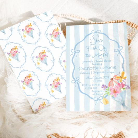 市場のブライダルシャワーから生まれお洒落る 招待状