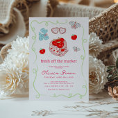市場のブライダルシャワーから生まれモダンる 招待状
