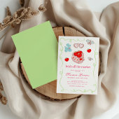 市場のブライダルシャワーから生まれモダンる 招待状