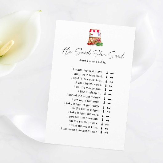 市場のブライダルシャワーは、ゲームだと述べた