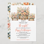 市場のブライダルシャワーへの招待をオフ シーズンカード (正面/裏面)