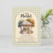 市場のブライダルシャワーへの招待をオフ 招待状 (スタンド正面)