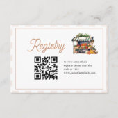 市場のブライダルシャワー登録のQrコード エンクロージャーカード (正面)