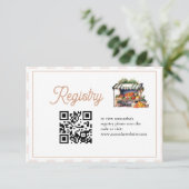 市場のブライダルシャワー登録のQrコード エンクロージャーカード (スタンド正面)