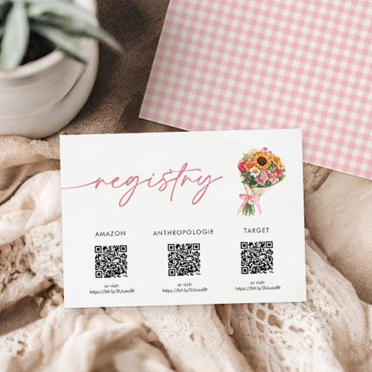 市場のブライダルシャワー登録証から新しい エンクロージャーカード