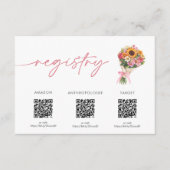 市場のブライダルシャワー登録証から新しい エンクロージャーカード (正面)