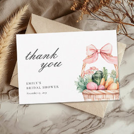 市場のブライダルシャワー サンキューカード