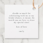 市場のブライダルシャワー フェイバータグ (裏面)