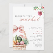 市場のブライダルシャワー 招待状 (正面)