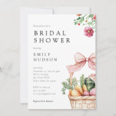 市場のブライダルシャワー 招待状 (正面)