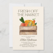 市場のブライダルシャワー 招待状 (正面)