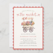 市場のブライダルシャワー 招待状 (正面)
