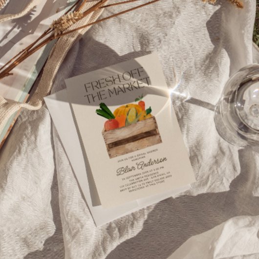 市場のブライダルシャワー 招待状