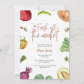 市場のブライダルシャワー 招待状 (正面)