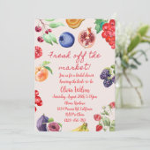 市場のブライダルシャワー | 果実をテーマにした 招待状 (スタンド正面)