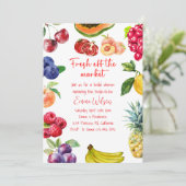市場のブライダルシャワー | 果実テーマ 招待状 (スタンド正面)