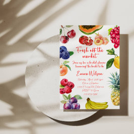 市場のブライダルシャワー | 果実テーマ 招待状