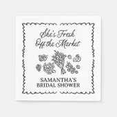 市場のブライダルシャワー、農家市場から生まれ スタンダードカクテルナプキン (正面)