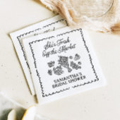 市場のブライダルシャワー、農家市場から生まれ スタンダードカクテルナプキン