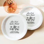 市場のブライダルシャワー、農家市場から生まれ ペーパープレート