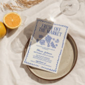 市場のブライダルシャワー、農家市場から生まれ 招待状