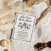 市場のブライダルシャワー、農家市場から生まれ 招待状