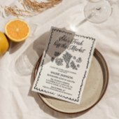 市場のブライダルシャワー、農家市場から生まれ 招待状