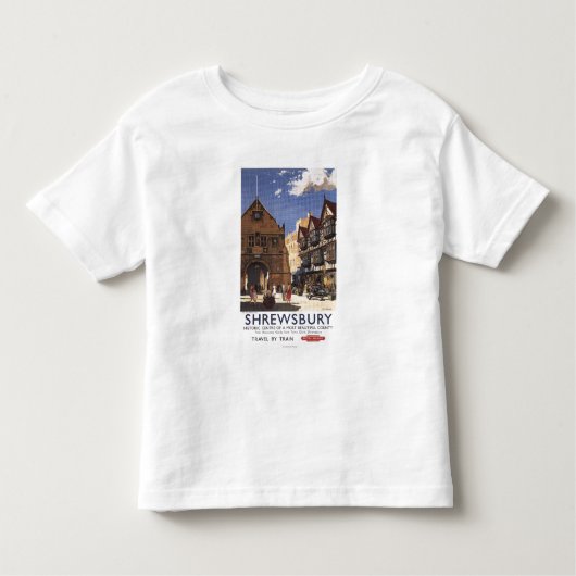 市場のホールの古い眺めのイギリスの鉄道ポスター トドラーTシャツ (正面)