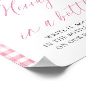 市場のメッセージをピンクオフボトル標識 ポスター (角)