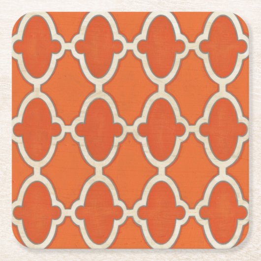 市場のモチフIII スクエアペーパーコースター (正面)