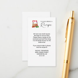 市場のレシピからブライダルシャワーを取り除く エンクロージャーカード