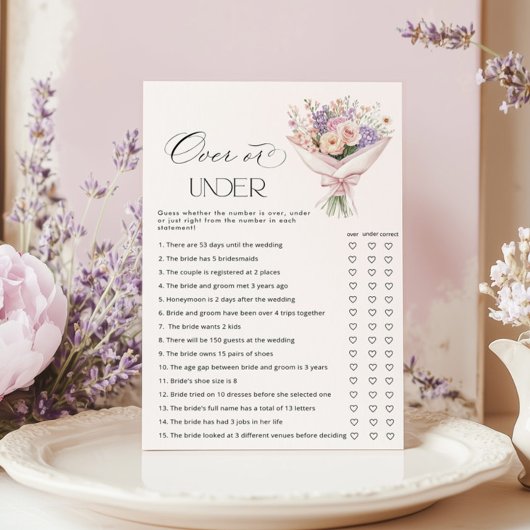 市場の上または下ブライダルシャワーゲーム