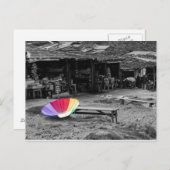 市場の傘 ポストカード (正面/裏面)