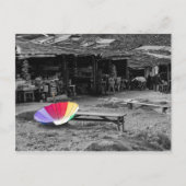 市場の傘 ポストカード (正面)