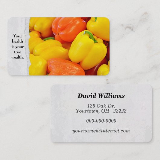 市場の名刺でピーマンを呼ぶ 名刺 (正面/裏面)