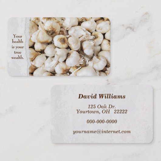 市場の名刺にんにく 名刺 (正面/裏面)