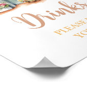 市場の外のひまわりブライダルシャワー飲料 ポスター (角)