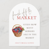 市場の外れ推測ゲームブライダルシャワーアーチ 招待状 (正面)