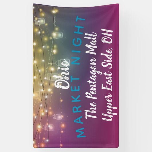 市場の夜，クラフトフェアバナー，イベントバナー 横断幕 (縦)