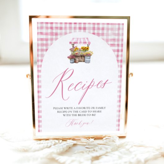 市場の市場から新鮮なピンクジンガムレシピシャワー ポスター