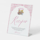 市場の市場から新鮮なピンクジンガムレシピシャワー 台座サイン (正面)