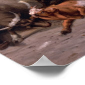 市場の強牛と弱牛， 1879 ポスター (角)