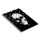 市場の後、十字が付いているゴシック様式スカル ノートブック (右側)