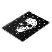 市場の後、十字が付いているゴシック様式スカル ノートブック (左側)