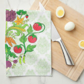 市場の新鮮なダマスク キッチンタオル (四つ折り)