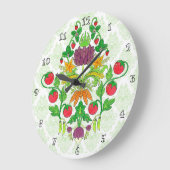 市場の新鮮なダマスク ラージ壁時計 (傾斜)