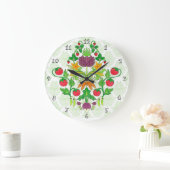 市場の新鮮なダマスク ラージ壁時計 (ホーム)